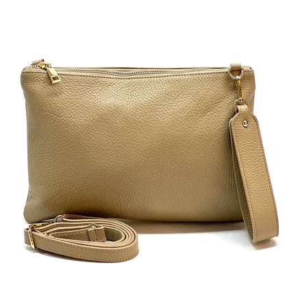 Alba Italian Leather Pochette - Made In Italy