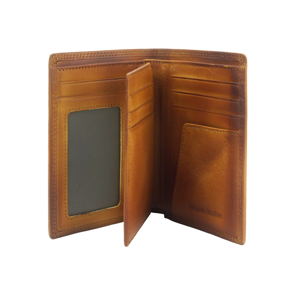 Wallet Alfio in vintage leather - Made In Italy