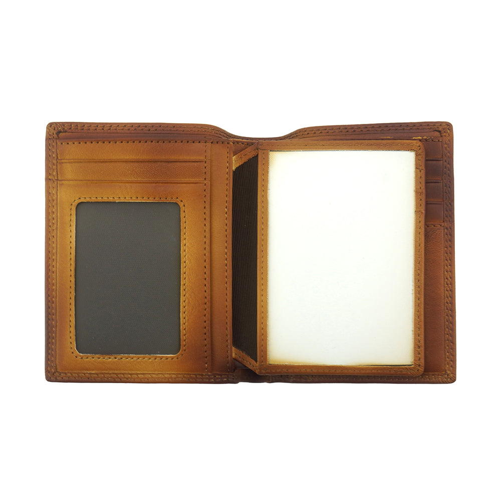 Wallet Alfio in vintage leather - Made In Italy