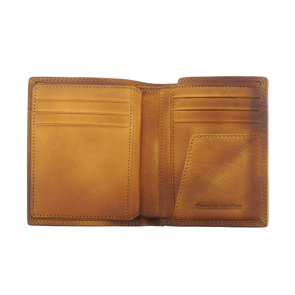 Wallet Alfio in vintage leather - Made In Italy
