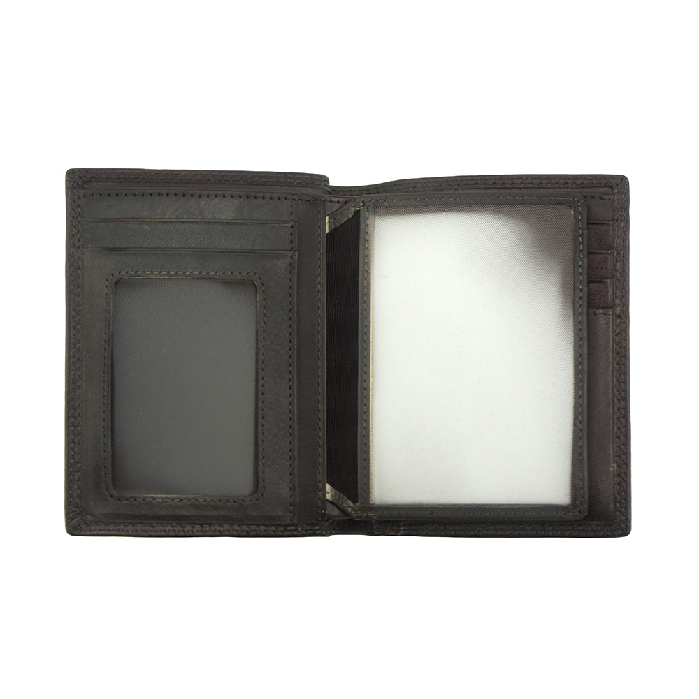 Wallet Alfio in vintage leather - Made In Italy