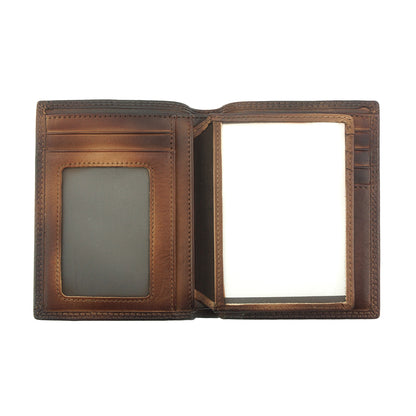 Wallet Alfio in vintage leather - Made In Italy