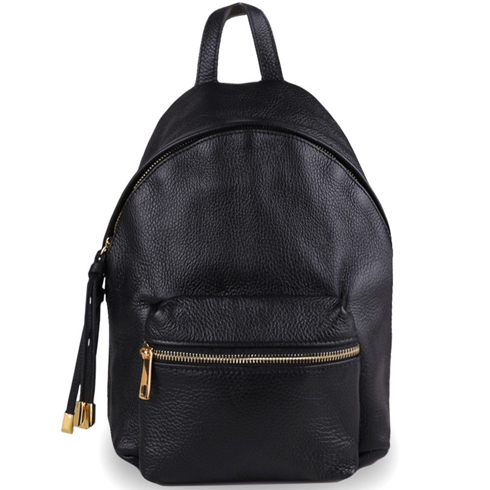 Harper leather backpack - Made In Italy
