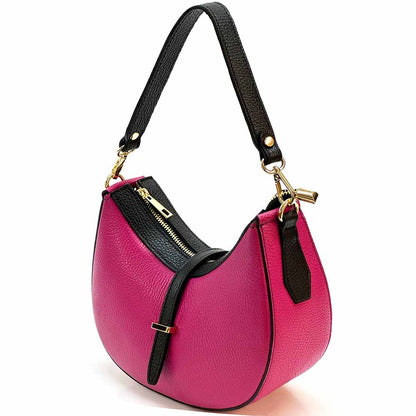 Felisa Hobo Cow Leather Bag - Made In Italy