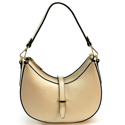 Felisa Hobo Cow Leather Bag - Made In Italy