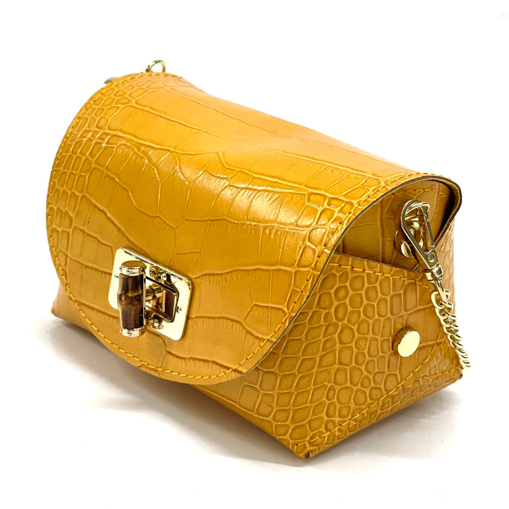 Lorenetta Cow Leather Mini Top Handle Bag - Made in Italy