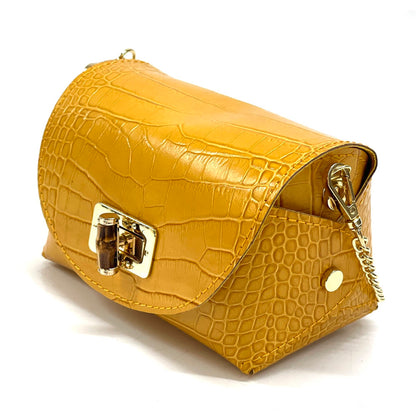 Lorenetta Cow Leather Mini Top Handle Bag - Made in Italy