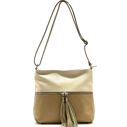 BE FREE Italian Leather Crossbody Bag - Made In Italy