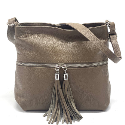 BE FREE Italian Leather Crossbody Bag - Made In Italy