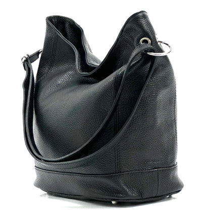 Alisia Leather Hobo Bag - Made In Italy