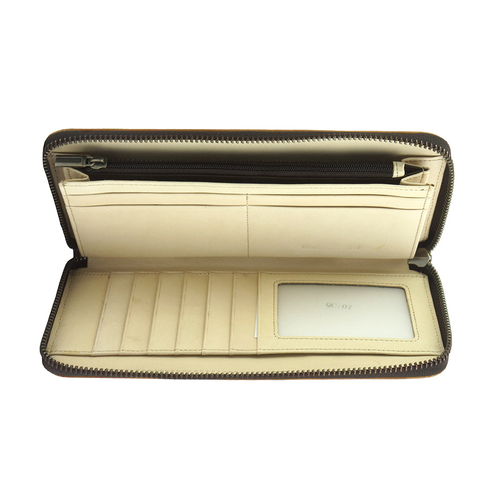 Wallet ZIPPY with Vintage Cow Leather - Made In Italy