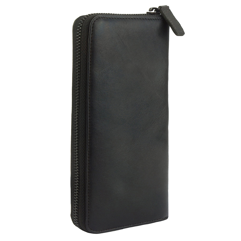 Wallet ZIPPY with Vintage Cow Leather - Made In Italy