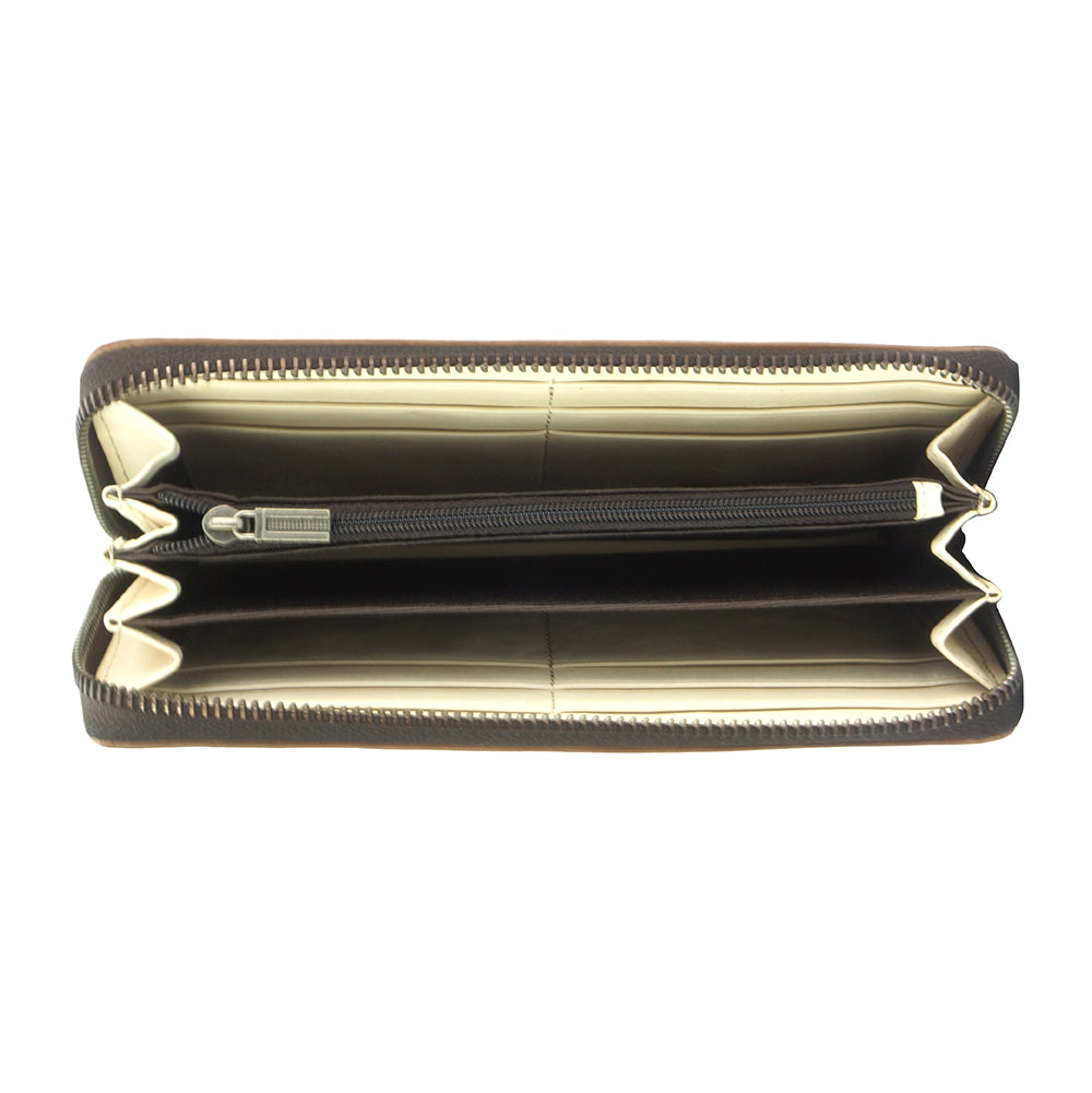 Clemenza Vintage Cow Leather Wallet - Made In Italy