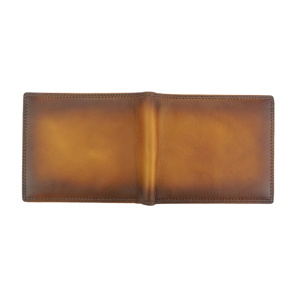 Wallet Attilio in vintage leather - Made In Italy