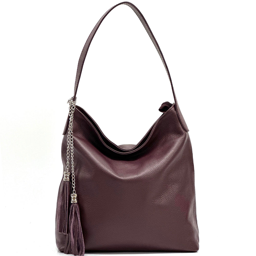 Prudenzia Leather Shoulder Bag - Made In Italy