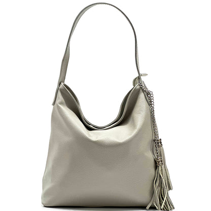 Prudenzia Leather Shoulder Bag - Made In Italy