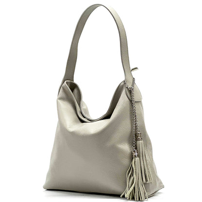 Prudenzia Leather Shoulder Bag - Made In Italy