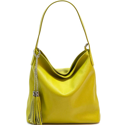 Prudenzia Leather Shoulder Bag - Made In Italy