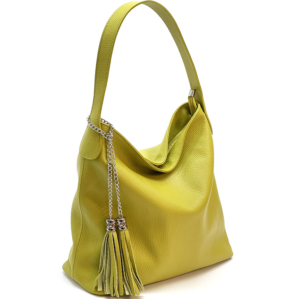 Prudenzia Leather Shoulder Bag - Made In Italy