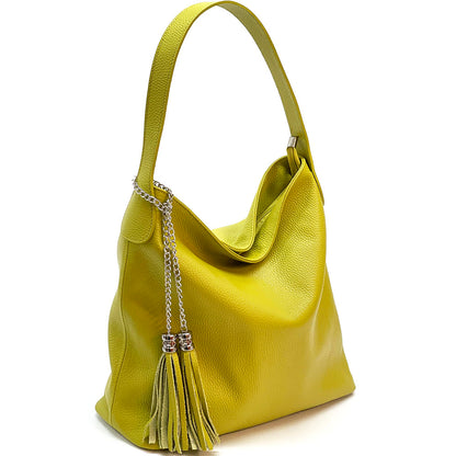 Prudenzia Leather Shoulder Bag - Made In Italy