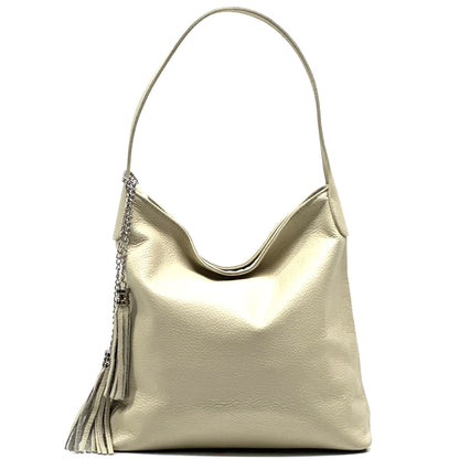 Prudenzia Leather Shoulder Bag - Made In Italy