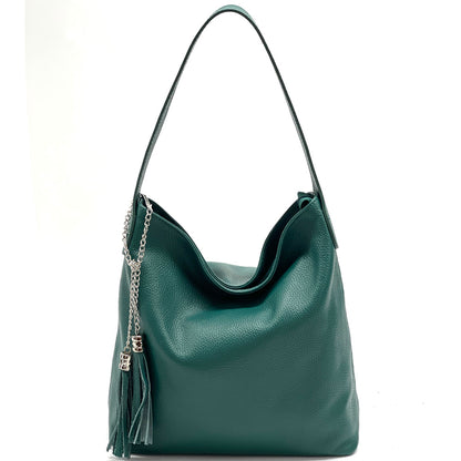Prudenzia Leather Shoulder Bag - Made In Italy