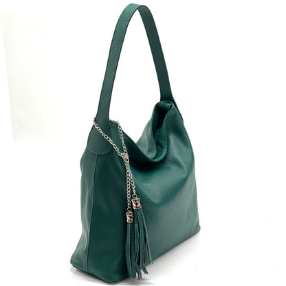 Prudenzia Leather Shoulder Bag - Made In Italy
