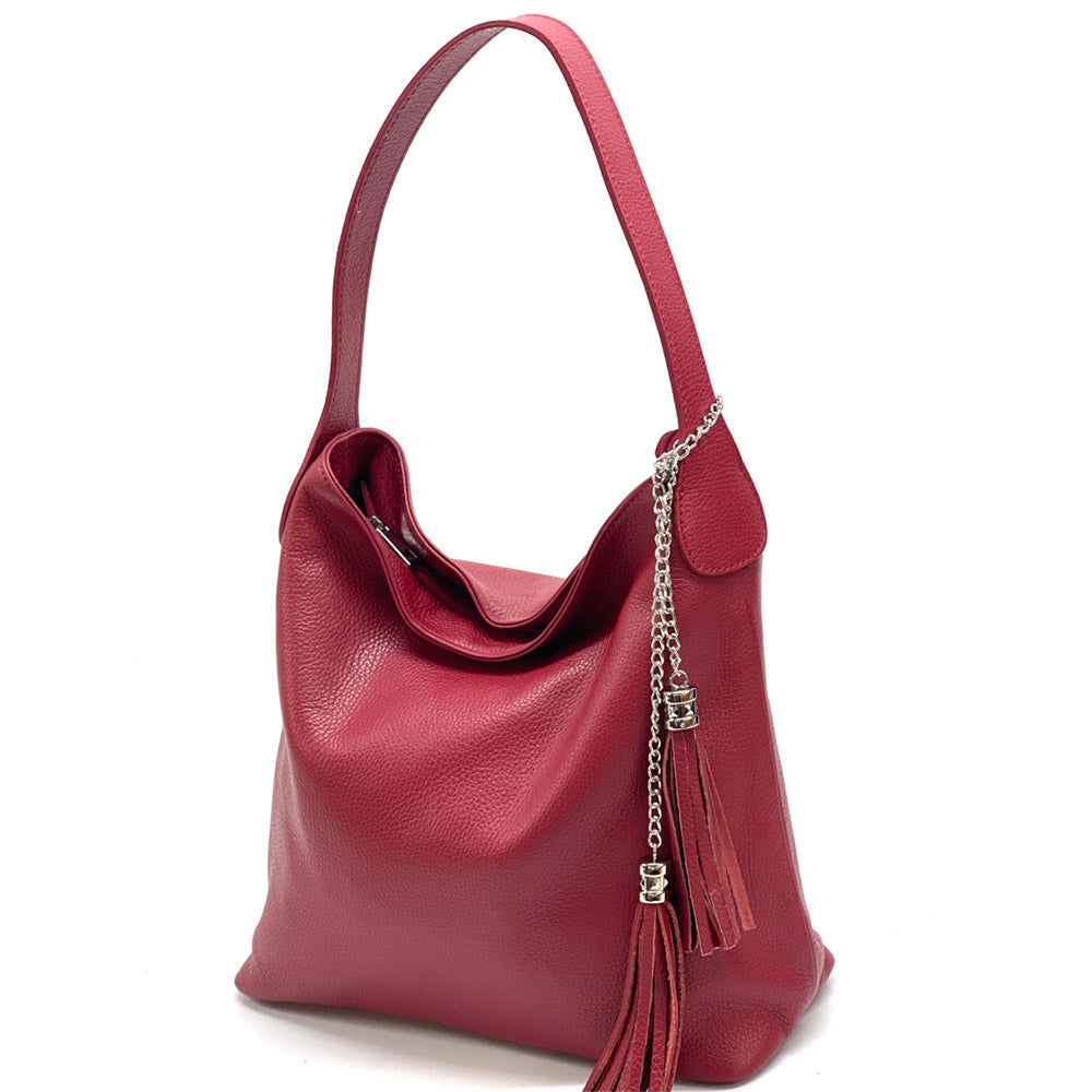 Prudenzia Leather Shoulder Bag - Made In Italy