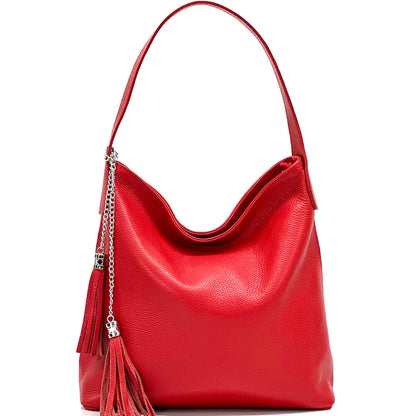 Prudenzia Leather Shoulder Bag - Made In Italy