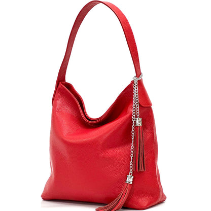Prudenzia Leather Shoulder Bag - Made In Italy