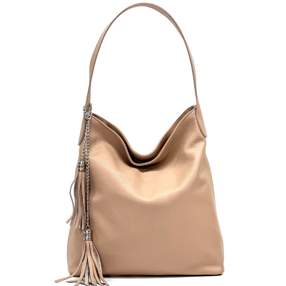 Prudenzia Leather Shoulder Bag - Made In Italy