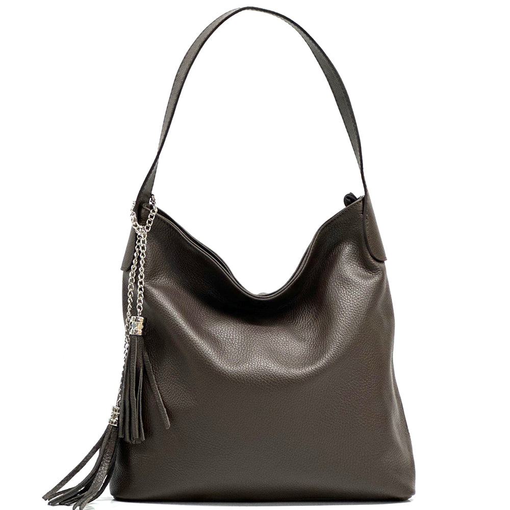 Prudenzia Leather Shoulder Bag - Made In Italy