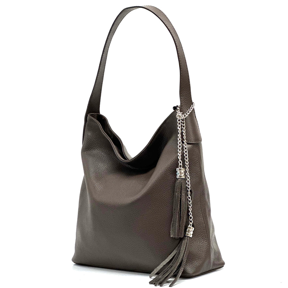 Prudenzia Leather Shoulder Bag - Made In Italy