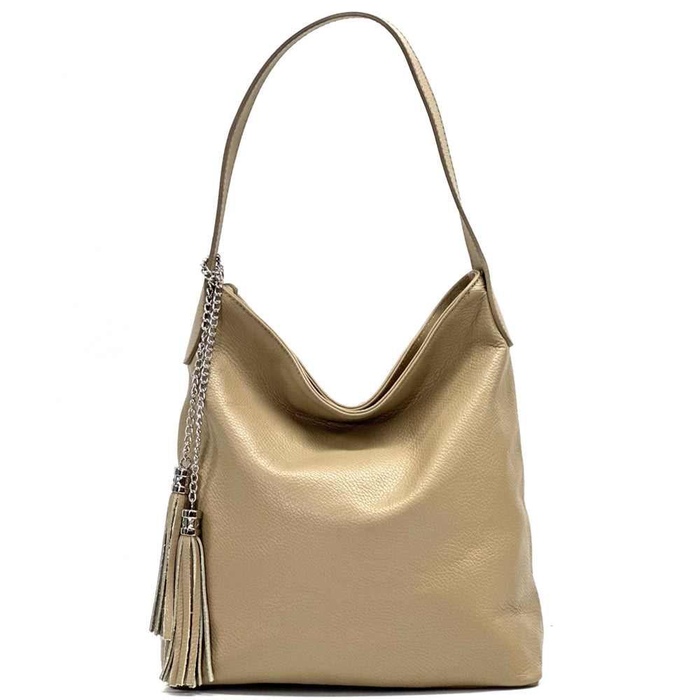Prudenzia Leather Shoulder Bag - Made In Italy