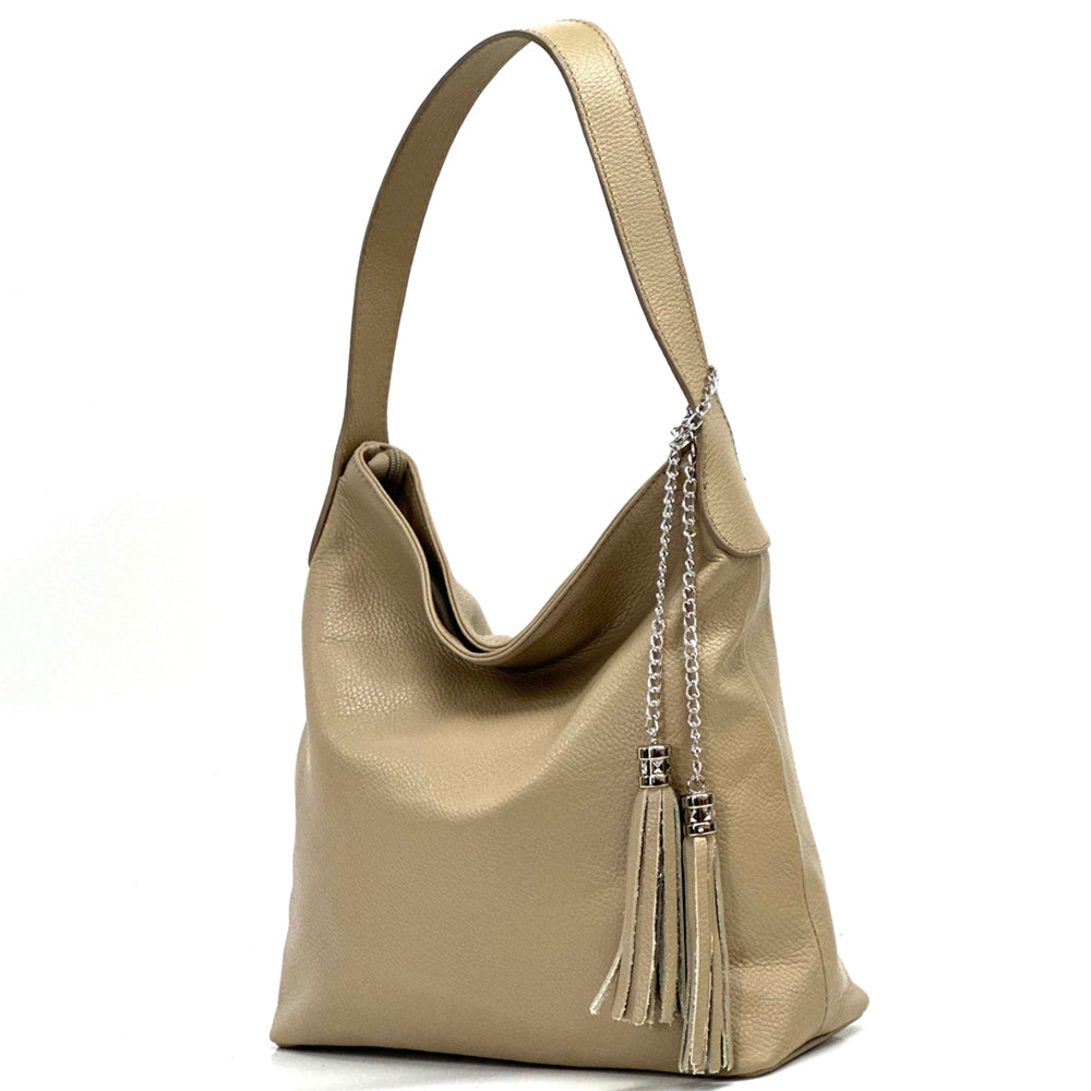Prudenzia Leather Shoulder Bag - Made In Italy