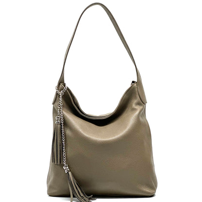 Prudenzia Leather Shoulder Bag - Made In Italy