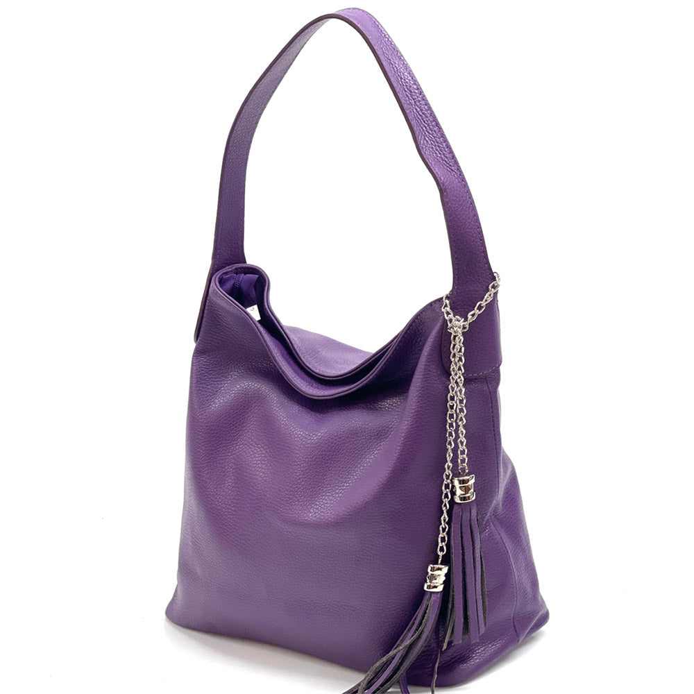 Prudenzia Leather Shoulder Bag - Made In Italy