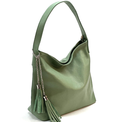 Prudenzia Leather Shoulder Bag - Made In Italy