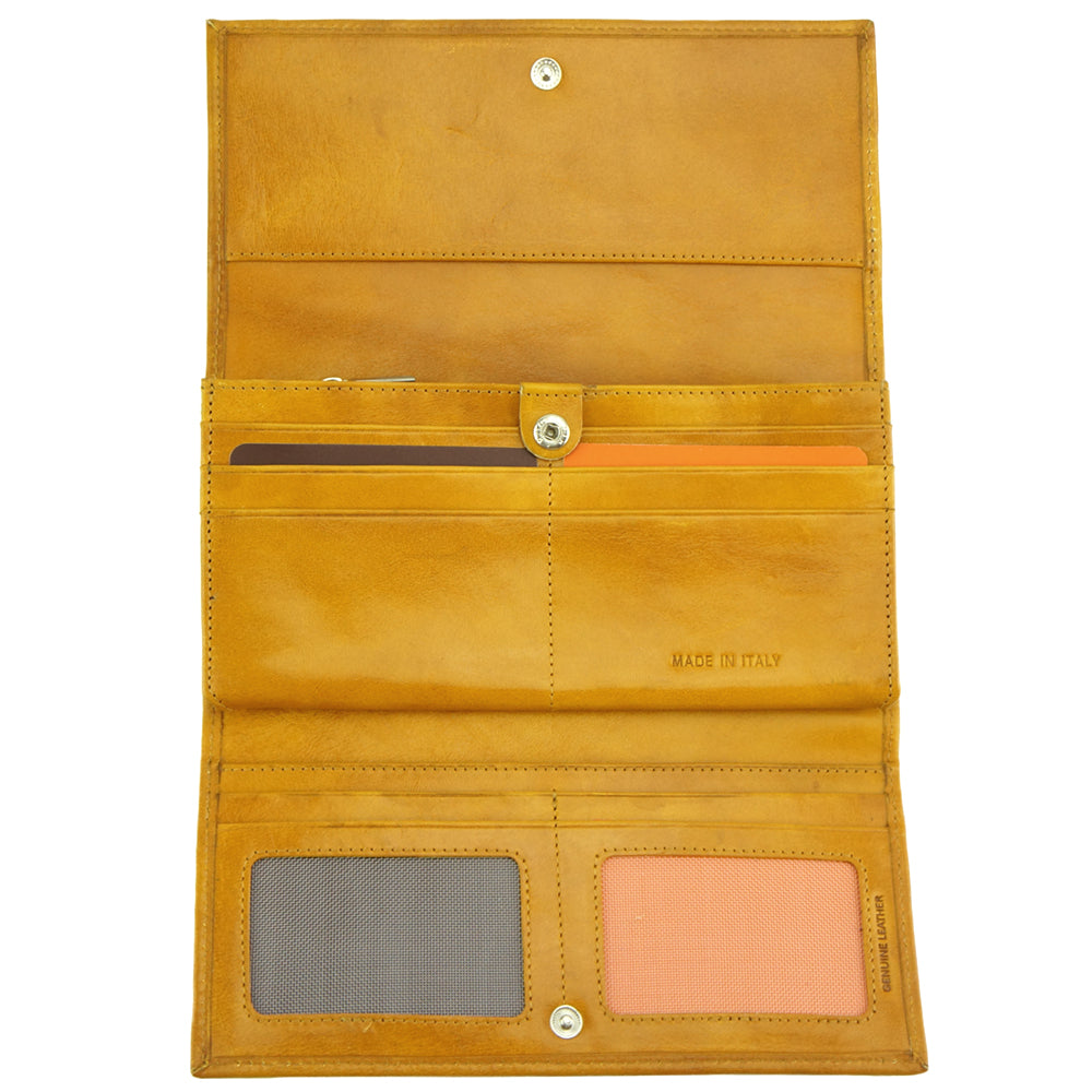 Carlotta Wallet in cow leather - Made In Italy