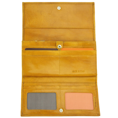 Carlotta Wallet in cow leather - Made In Italy