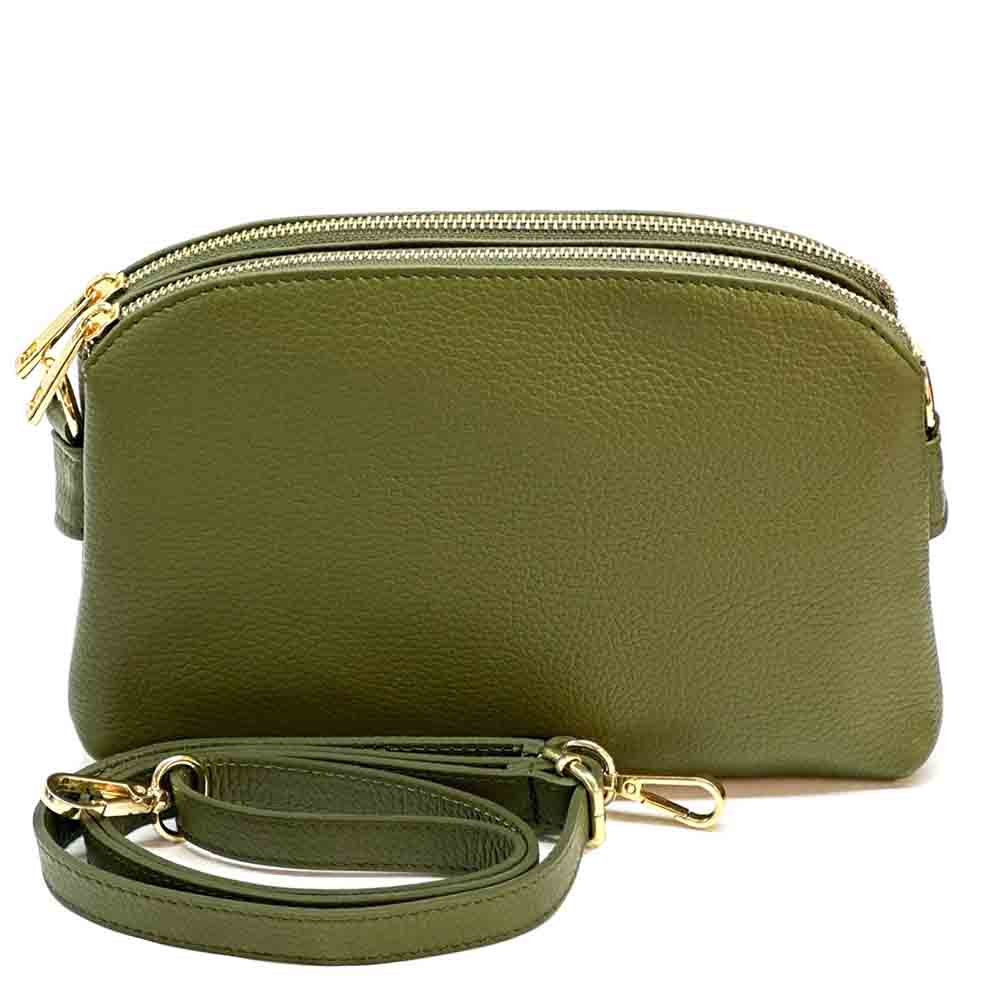 Rufina cow leather clutch - Made In Italy