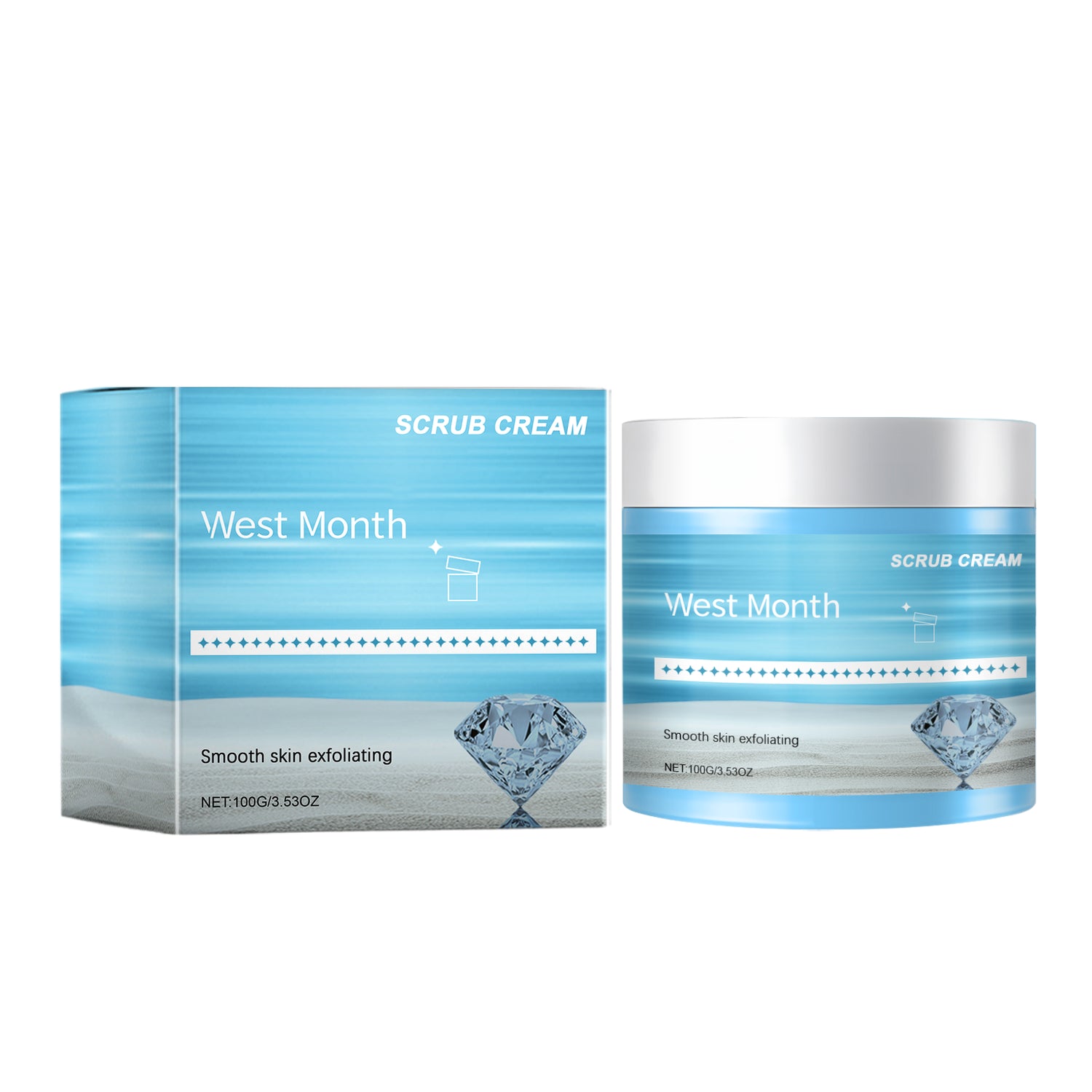 West&amp;Month Exfoliating Body Scrub, Clear Skin, Remove Dead Skin, Smooth And Brightening Skin Scrub