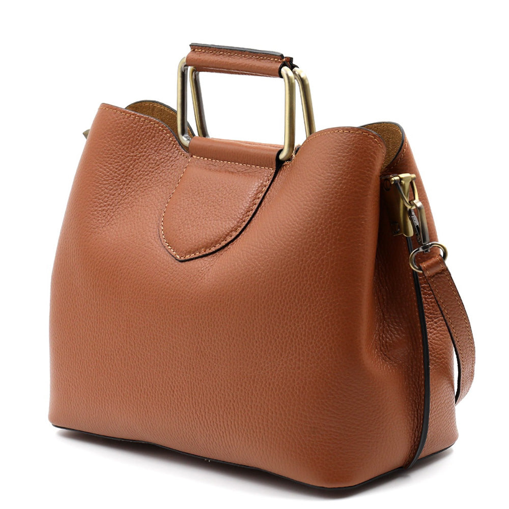 Taziana leather Handbag - Made In Italy