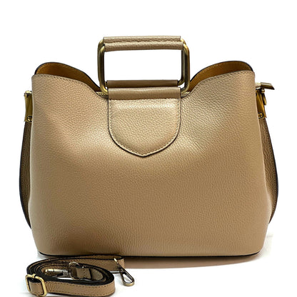 Taziana leather Handbag - Made In Italy