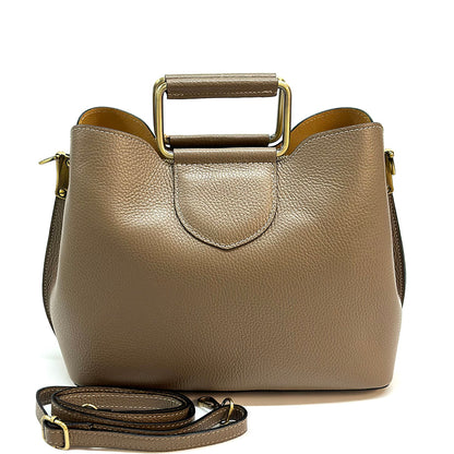 Taziana leather Handbag - Made In Italy