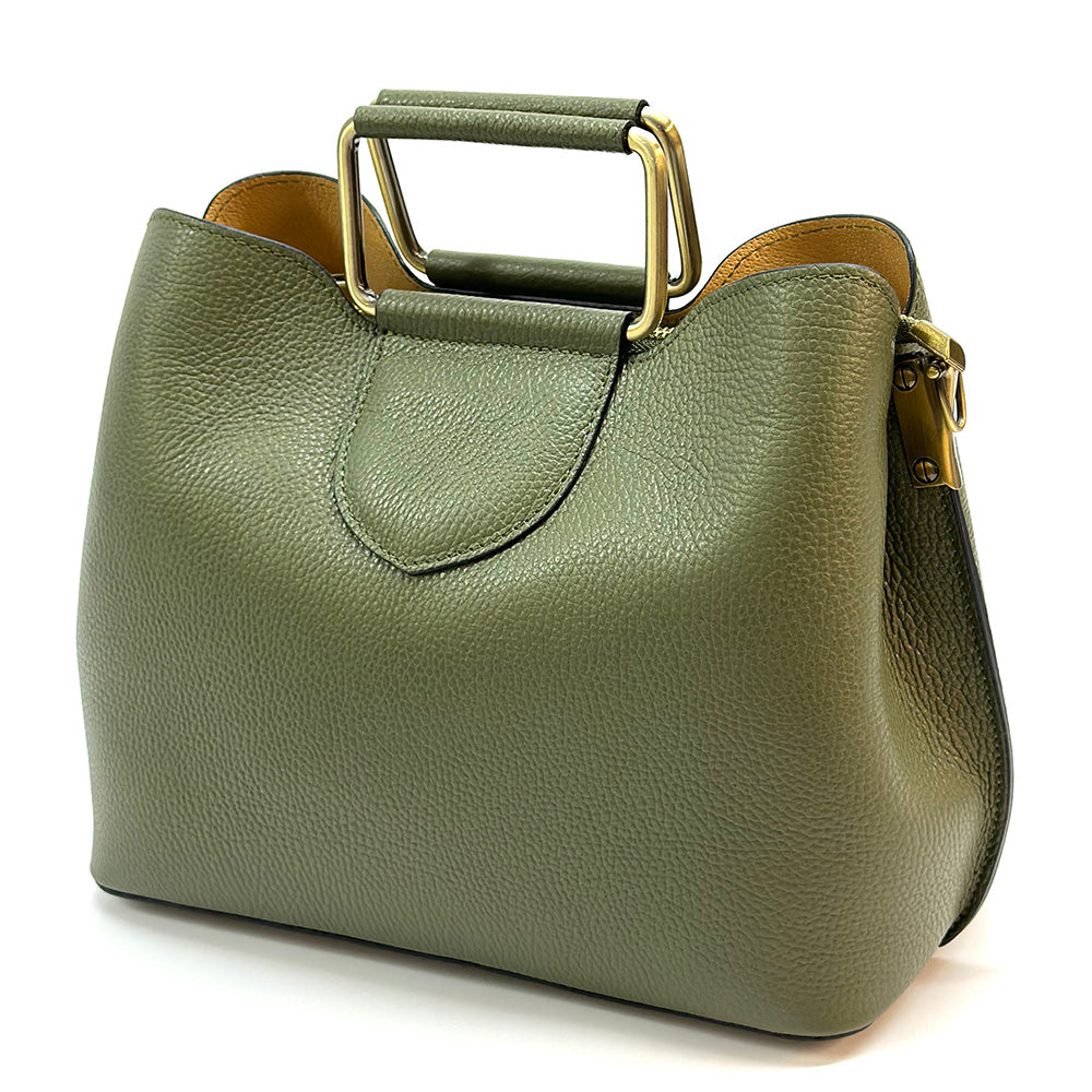 Taziana leather Handbag - Made In Italy