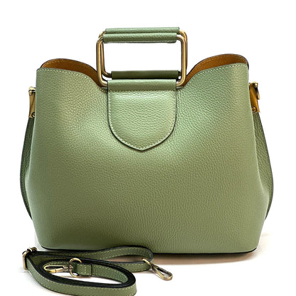 Taziana leather Handbag - Made In Italy