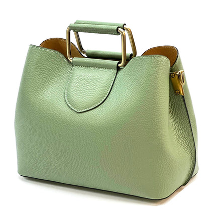 Taziana leather Handbag - Made In Italy