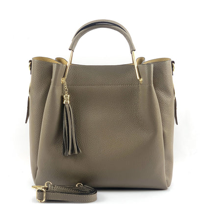 Veronica leather handbag - Made In Italy