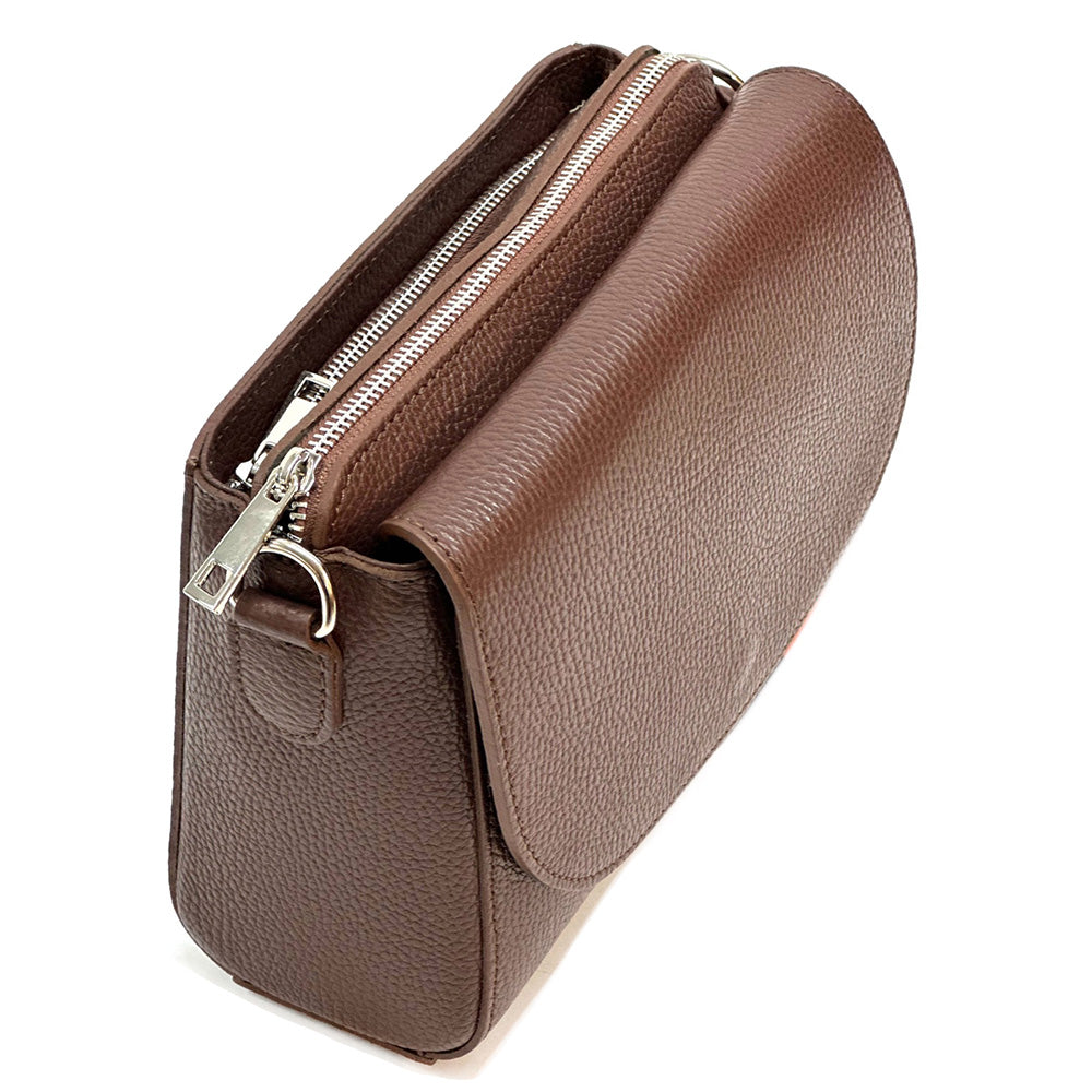 Ester Leather Shoulder Bag - Made In Italy